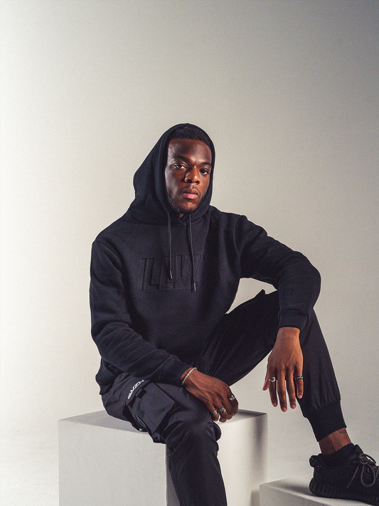 DEBOSSED HOODIE | BLACK