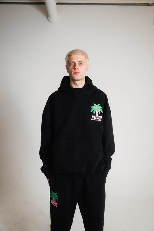 PALM TREE HOODIE | BLACK